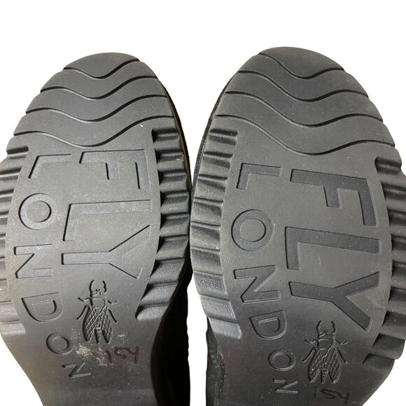 Fly London Wynn Suede Ankle Booties Sz 38 (EU) Zip Close Rounded Toe - Picture 9 of 10